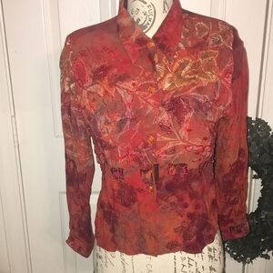 Le Fate long sleeve beaded blouse